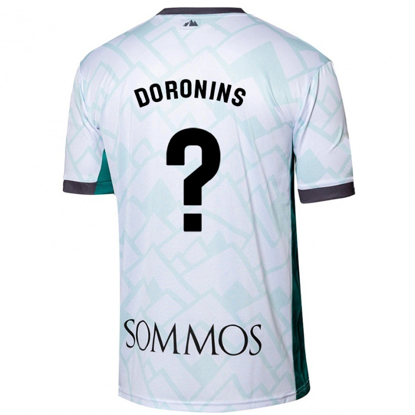 Danxen Hombre Camiseta Nikita Doronins #0 Blanco Verde 2ª Equipación 2024/25 La Camisa México