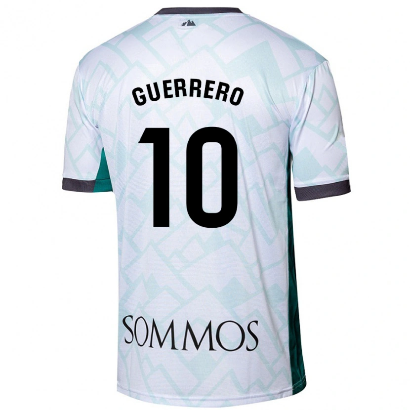Danxen Hombre Camiseta Fernando Guerrero #10 Blanco Verde 2ª Equipación 2024/25 La Camisa México