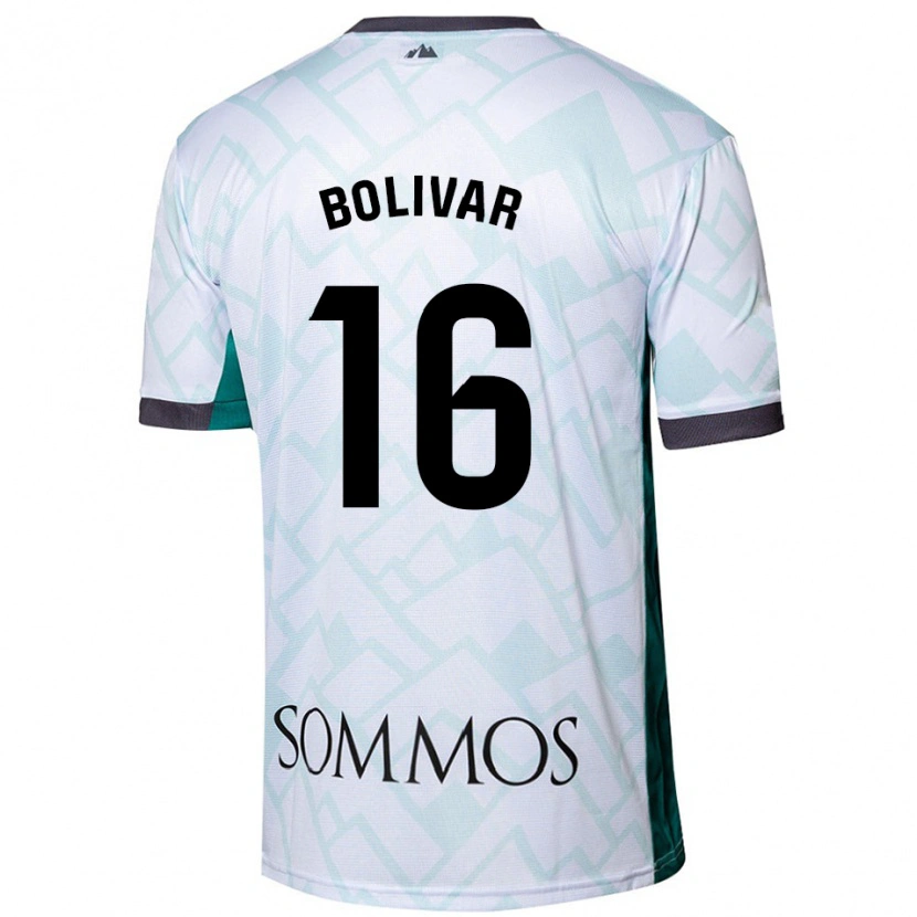 Danxen Hombre Camiseta Jovanny Bolívar #16 Blanco Verde 2ª Equipación 2024/25 La Camisa México