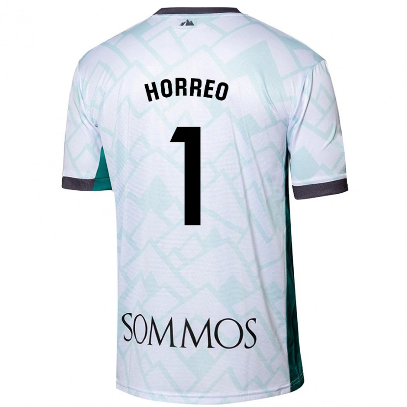 Danxen Hombre Camiseta Berto Hórreo #1 Blanco Verde 2ª Equipación 2024/25 La Camisa México