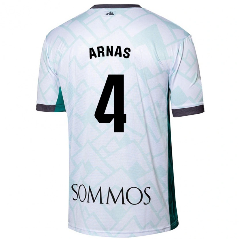 Danxen Hombre Camiseta Iris Arnas #4 Blanco Verde 2ª Equipación 2024/25 La Camisa México