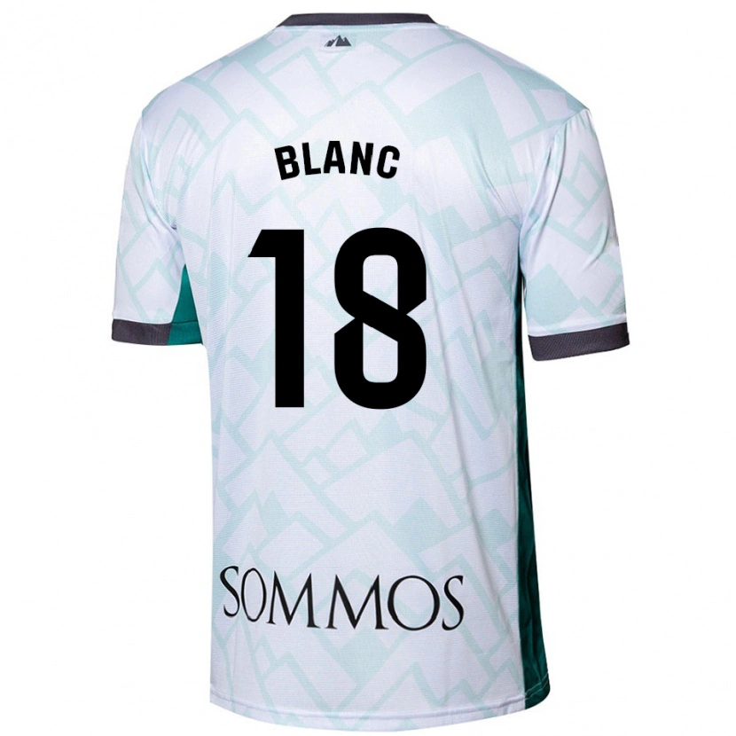 Danxen Hombre Camiseta Laia Blanc #18 Blanco Verde 2ª Equipación 2024/25 La Camisa México