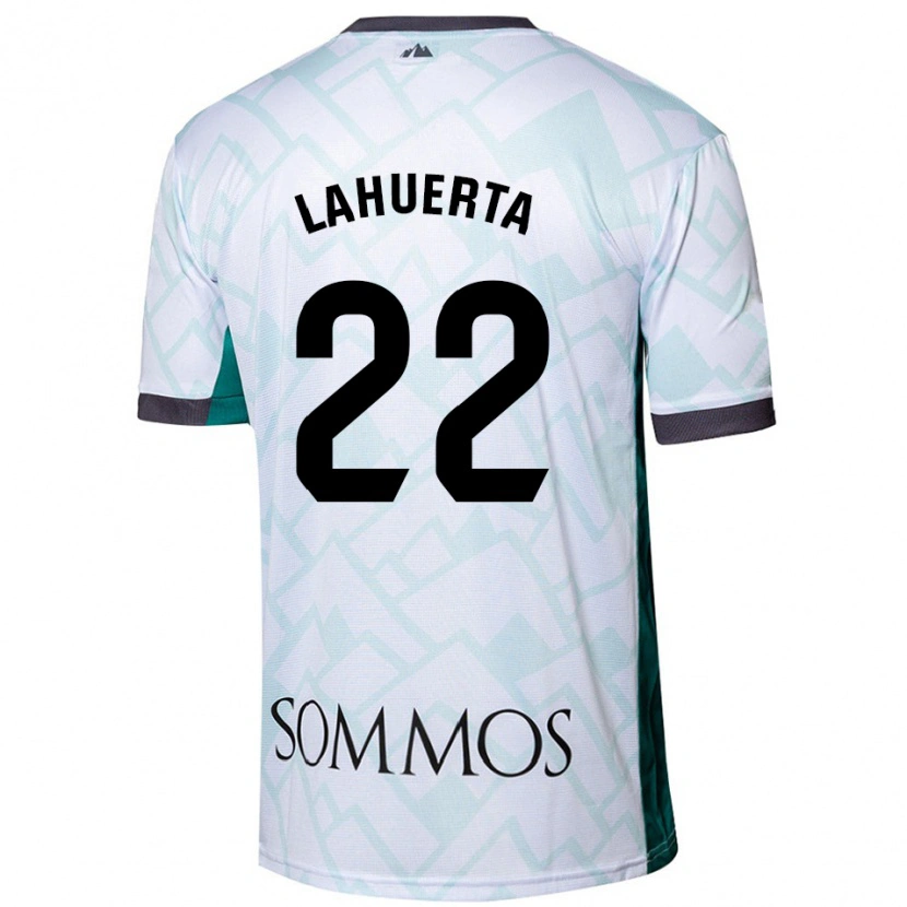 Danxen Hombre Camiseta Gema Lahuerta #22 Blanco Verde 2ª Equipación 2024/25 La Camisa México