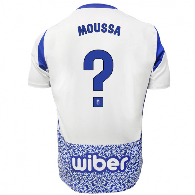 Danxen Hombre Camiseta Ismael Mahamadou Moussa #0 Blanco Azul 2ª Equipación 2024/25 La Camisa México
