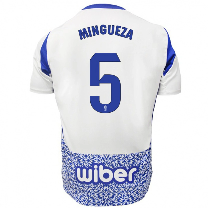 Danxen Hombre Camiseta Ariadna Mingueza #5 Blanco Azul 2ª Equipación 2024/25 La Camisa México