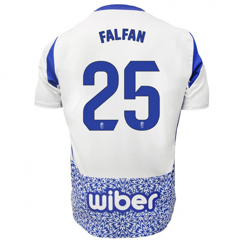 Danxen Hombre Camiseta Daiana Falfán #25 Blanco Azul 2ª Equipación 2024/25 La Camisa México