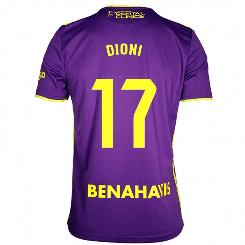 Danxen Hombre Camiseta Dioni #17 Púrpura Amarillo 2ª Equipación 2024/25 La Camisa México