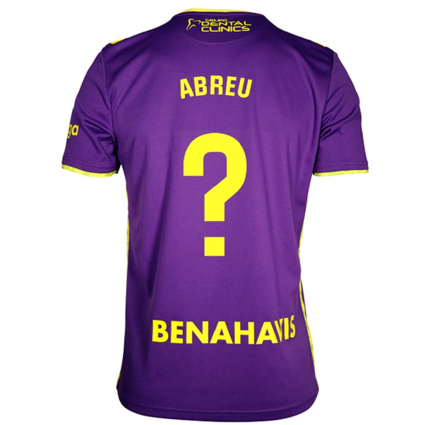Danxen Hombre Camiseta Marco Abreu #0 Púrpura Amarillo 2ª Equipación 2024/25 La Camisa México