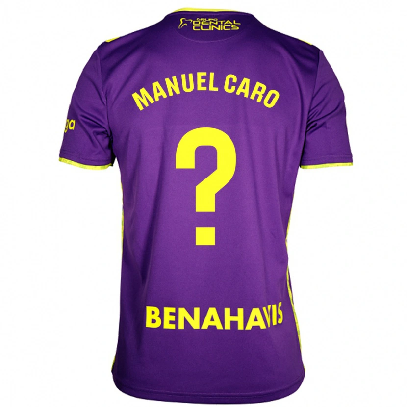 Danxen Hombre Camiseta José Manuel Caro #0 Púrpura Amarillo 2ª Equipación 2024/25 La Camisa México