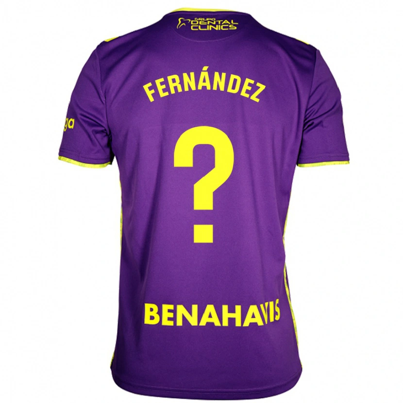 Danxen Hombre Camiseta José Fernández #0 Púrpura Amarillo 2ª Equipación 2024/25 La Camisa México