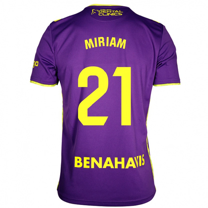 Danxen Hombre Camiseta Míriam #21 Púrpura Amarillo 2ª Equipación 2024/25 La Camisa México