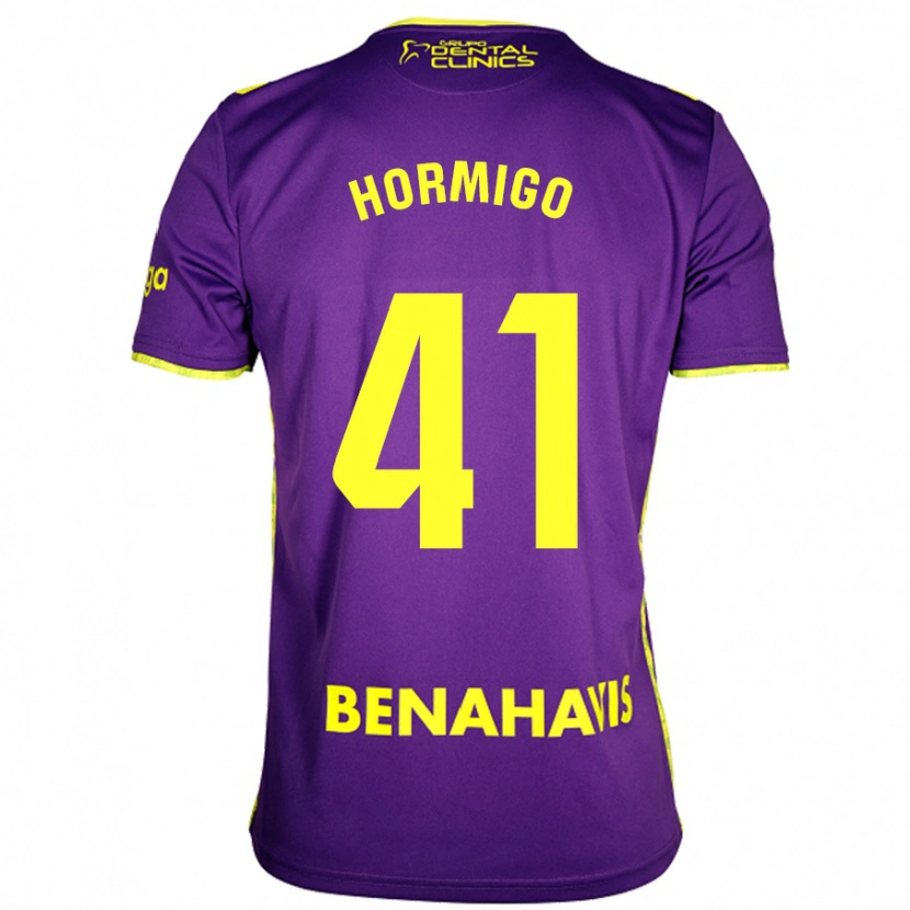 Danxen Hombre Camiseta Cintia Hormigo #41 Púrpura Amarillo 2ª Equipación 2024/25 La Camisa México