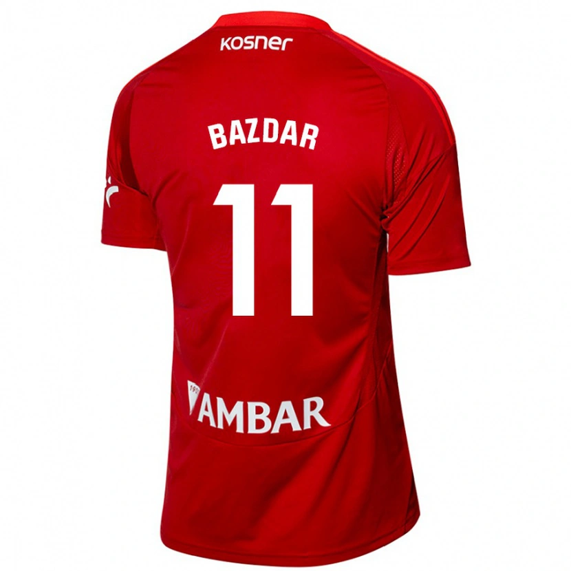 Danxen Hombre Camiseta Samed Bazdar #11 Blanco Azul 2ª Equipación 2024/25 La Camisa México