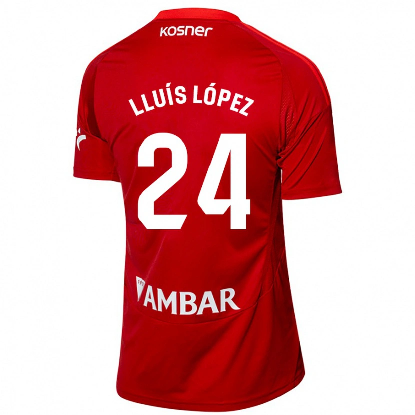 Danxen Hombre Camiseta Lluís López #24 Blanco Azul 2ª Equipación 2024/25 La Camisa México