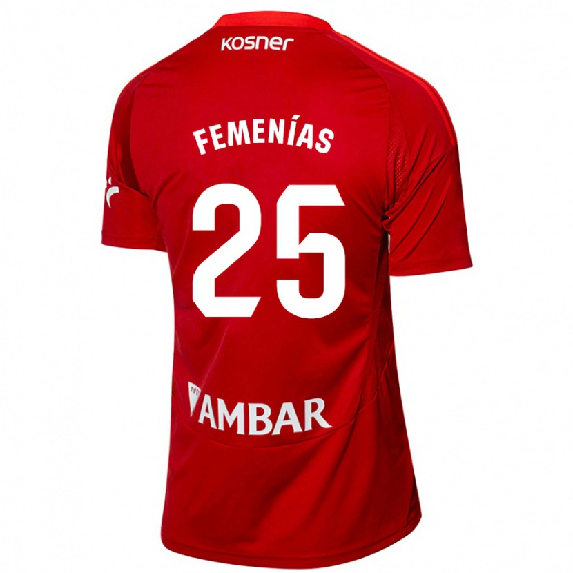Danxen Hombre Camiseta Joan Femenías #25 Blanco Azul 2ª Equipación 2024/25 La Camisa México