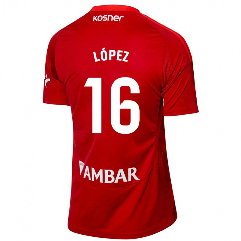 Danxen Hombre Camiseta Juan López #16 Blanco Azul 2ª Equipación 2024/25 La Camisa México