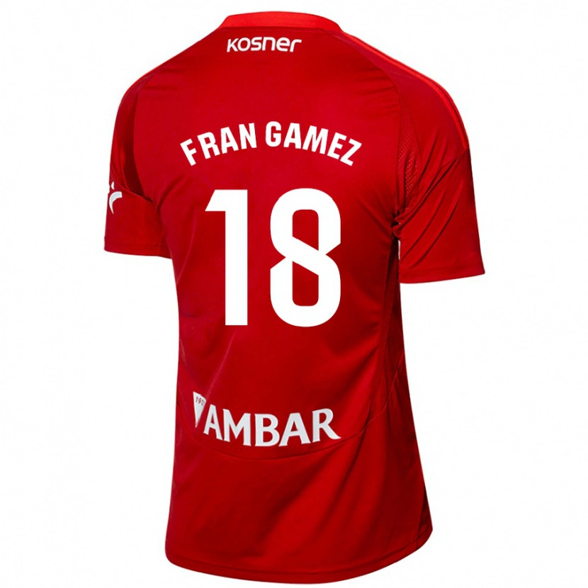 Danxen Hombre Camiseta Fran Gámez #18 Blanco Azul 2ª Equipación 2024/25 La Camisa México