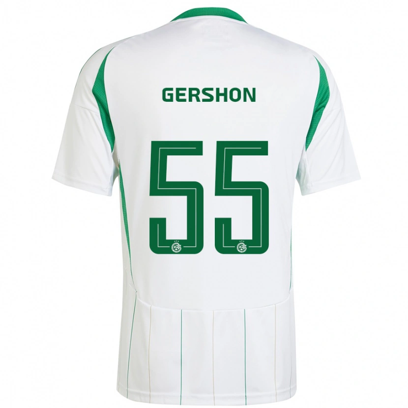 Danxen Hombre Camiseta Rami Gershon #55 Blanco Verde 2ª Equipación 2024/25 La Camisa México