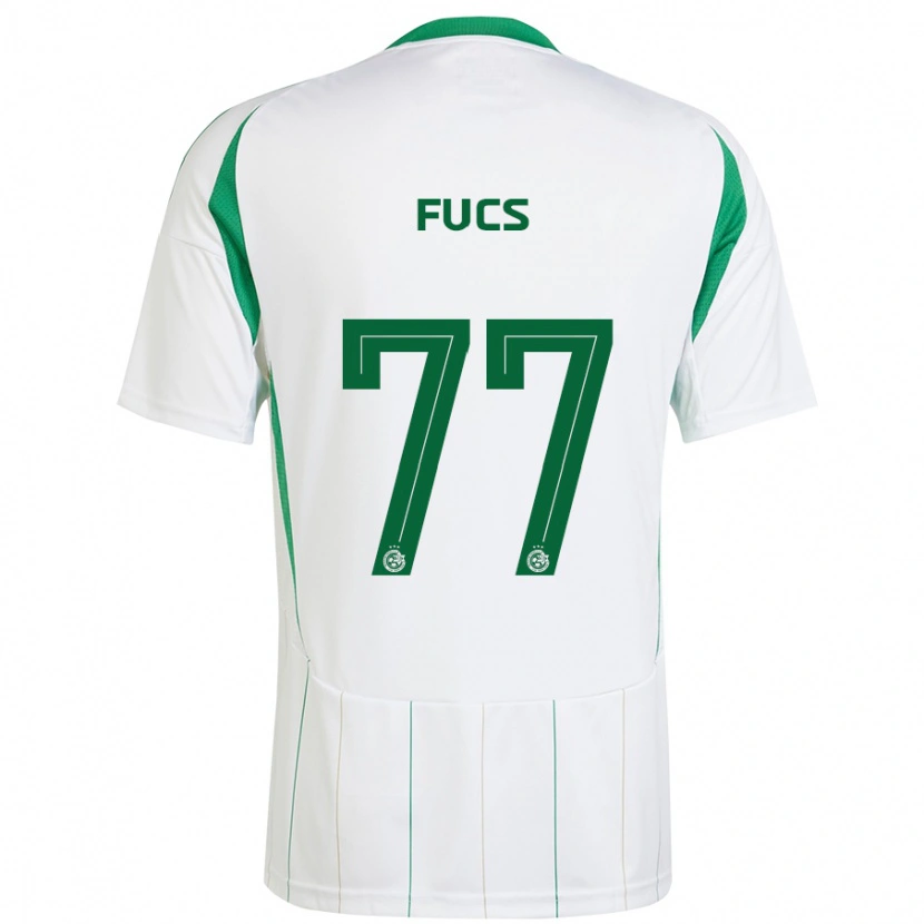 Danxen Hombre Camiseta Roee Fucs #77 Blanco Verde 2ª Equipación 2024/25 La Camisa México