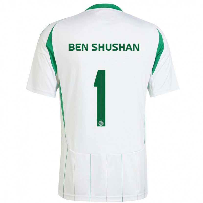 Danxen Hombre Camiseta Ori Ben Shushan #1 Blanco Verde 2ª Equipación 2024/25 La Camisa México