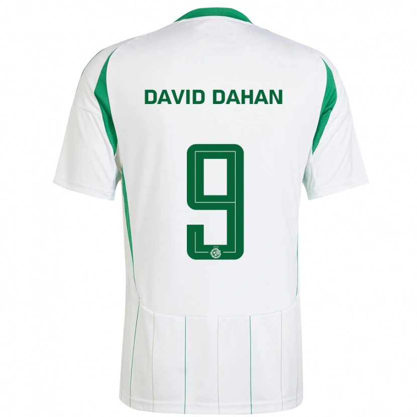 Danxen Hombre Camiseta Omer David Dahan #9 Blanco Verde 2ª Equipación 2024/25 La Camisa México