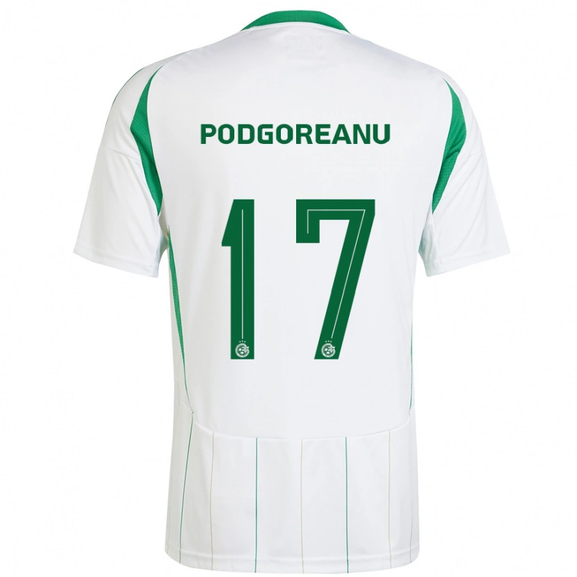 Danxen Hombre Camiseta Suf Podgoreanu #17 Blanco Verde 2ª Equipación 2024/25 La Camisa México