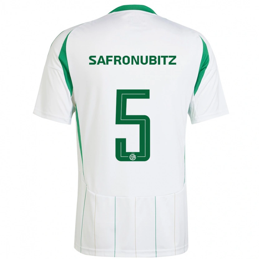 Danxen Hombre Camiseta Dan Safronubitz #5 Blanco Verde 2ª Equipación 2024/25 La Camisa México