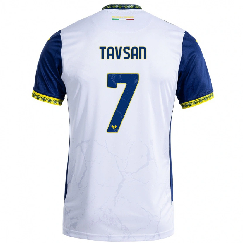 Danxen Hombre Camiseta Elayis Tavsan #7 Blanco Azul 2ª Equipación 2024/25 La Camisa México