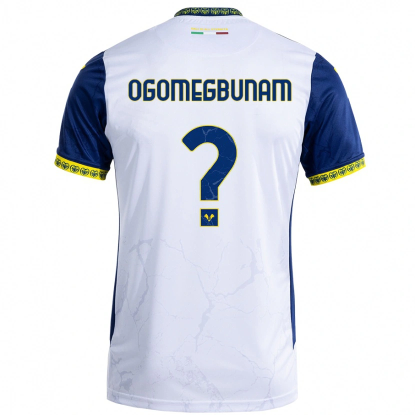Danxen Hombre Camiseta Izu Ogomegbunam #0 Blanco Azul 2ª Equipación 2024/25 La Camisa México