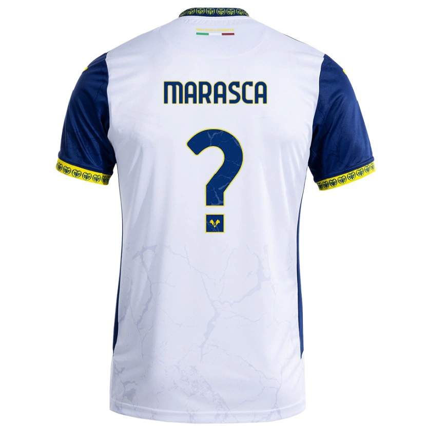 Danxen Hombre Camiseta João Marasca #0 Blanco Azul 2ª Equipación 2024/25 La Camisa México