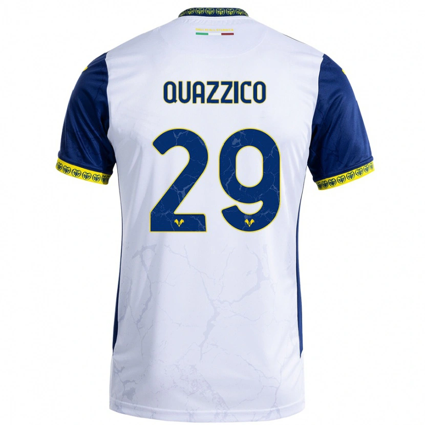 Danxen Hombre Camiseta Francesca Quazzico #29 Blanco Azul 2ª Equipación 2024/25 La Camisa México