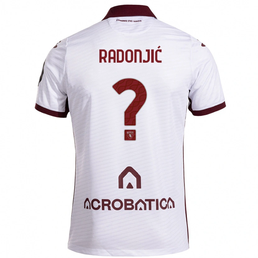Danxen Hombre Camiseta Nemanja Radonjic #0 Blanco Granate 2ª Equipación 2024/25 La Camisa México