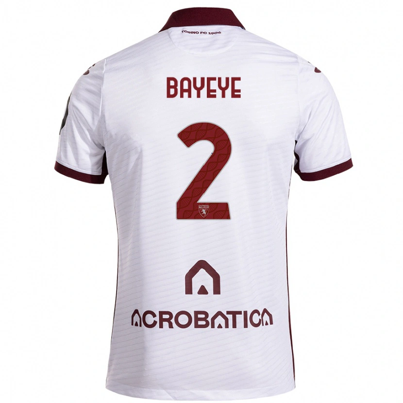 Danxen Hombre Camiseta Brian Bayeye #2 Blanco Granate 2ª Equipación 2024/25 La Camisa México