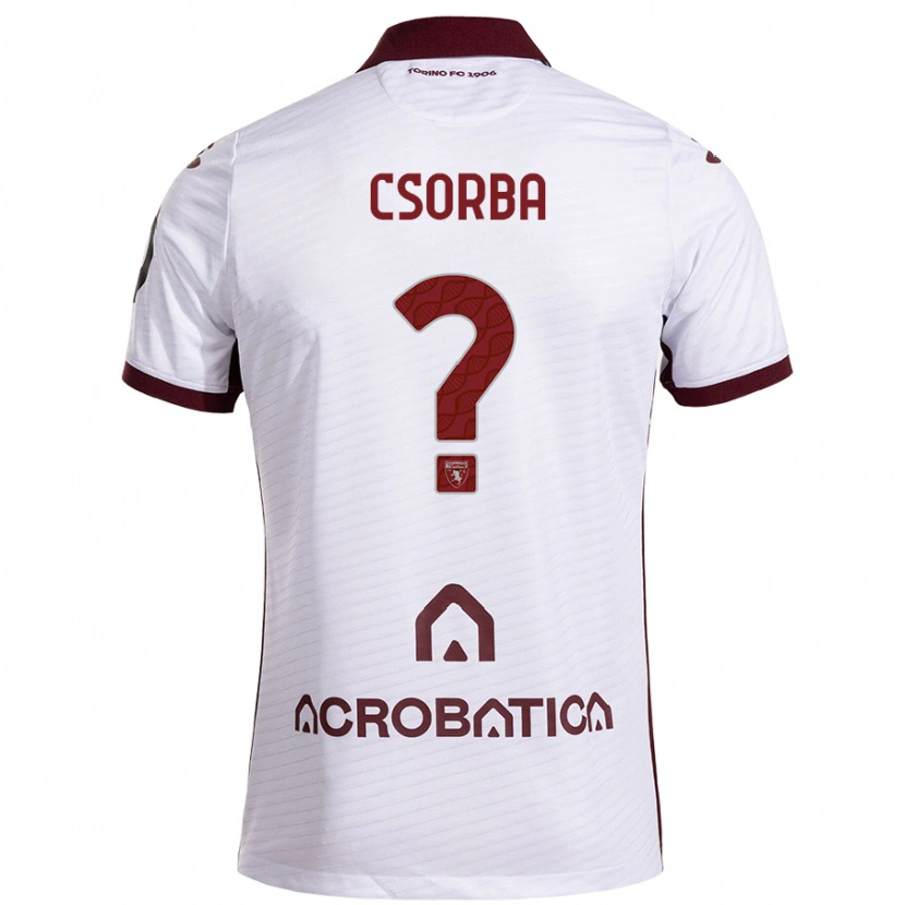 Danxen Hombre Camiseta Noel Csorba #0 Blanco Granate 2ª Equipación 2024/25 La Camisa México