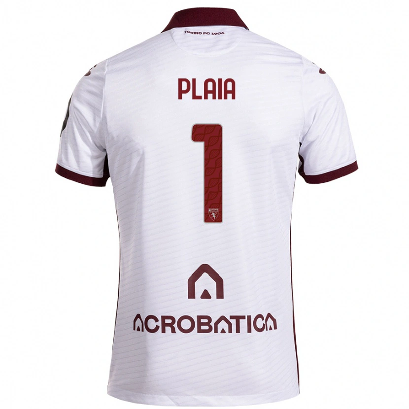 Danxen Hombre Camiseta Francesco Plaia #1 Blanco Granate 2ª Equipación 2024/25 La Camisa México