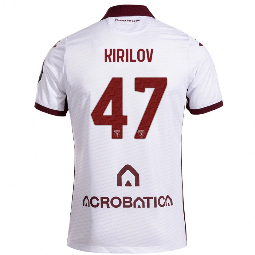 Danxen Hombre Camiseta Martin Kirilov #47 Blanco Granate 2ª Equipación 2024/25 La Camisa México