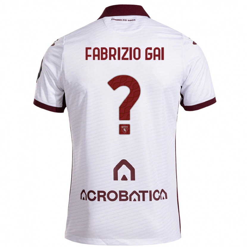 Danxen Hombre Camiseta Fabrizio Gai #0 Blanco Granate 2ª Equipación 2024/25 La Camisa México