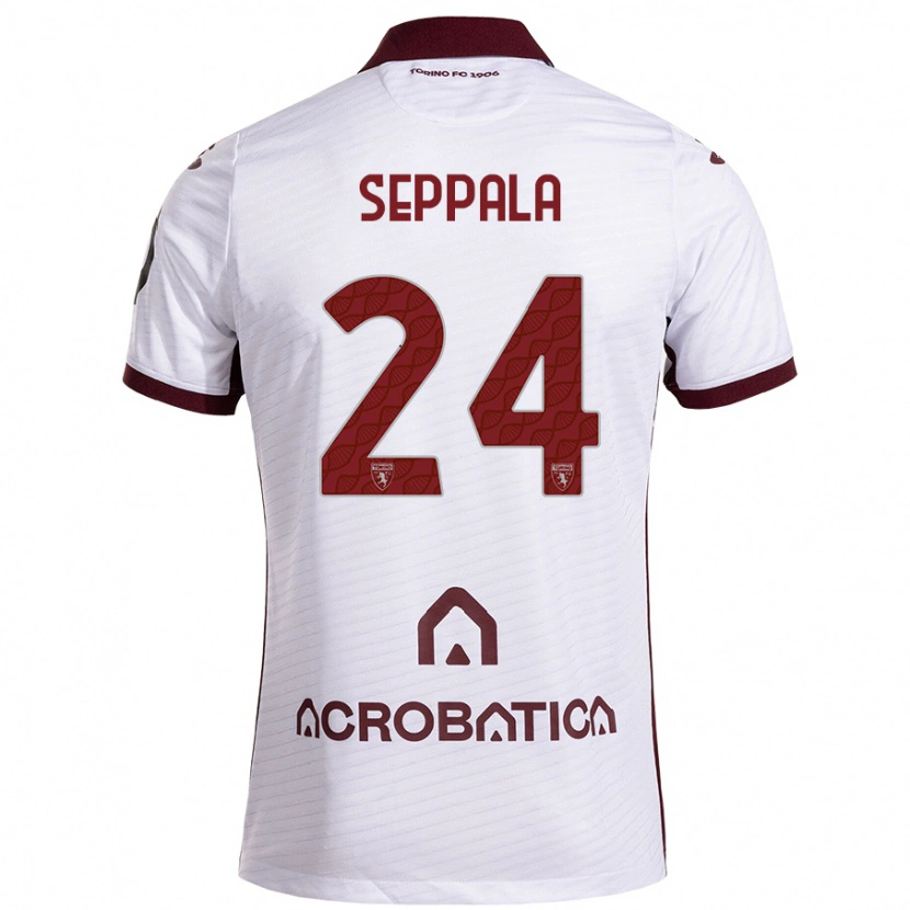 Danxen Hombre Camiseta Rosa Lappi-Seppälä #24 Blanco Granate 2ª Equipación 2024/25 La Camisa México