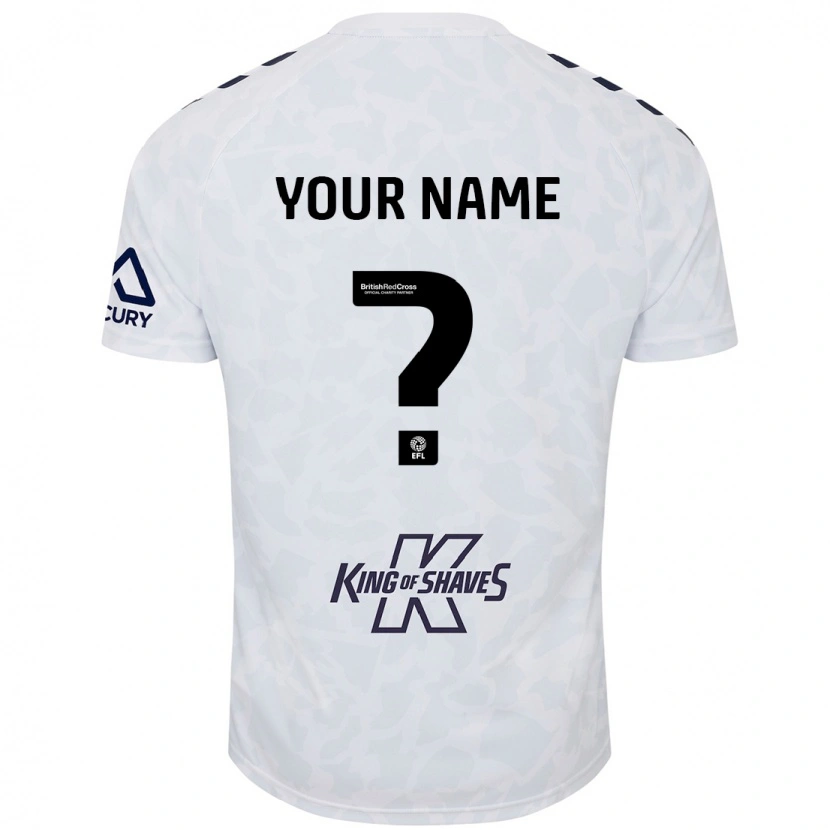 Danxen Hombre Camiseta Su Nombre #0 Blanco 2ª Equipación 2024/25 La Camisa México
