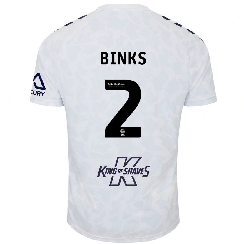 Danxen Hombre Camiseta Luis Binks #2 Blanco 2ª Equipación 2024/25 La Camisa México