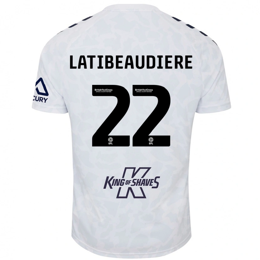 Danxen Hombre Camiseta Joel Latibeaudiere #22 Blanco 2ª Equipación 2024/25 La Camisa México