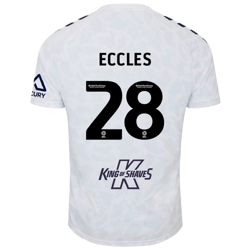 Danxen Hombre Camiseta Josh Eccles #28 Blanco 2ª Equipación 2024/25 La Camisa México