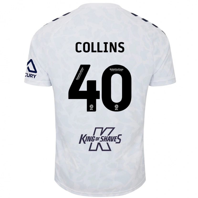 Danxen Hombre Camiseta Brad Collins #40 Blanco 2ª Equipación 2024/25 La Camisa México