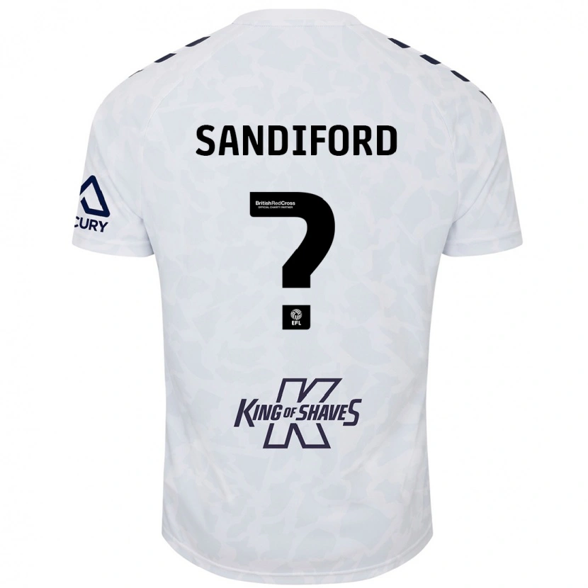 Danxen Hombre Camiseta Greg Sandiford #0 Blanco 2ª Equipación 2024/25 La Camisa México