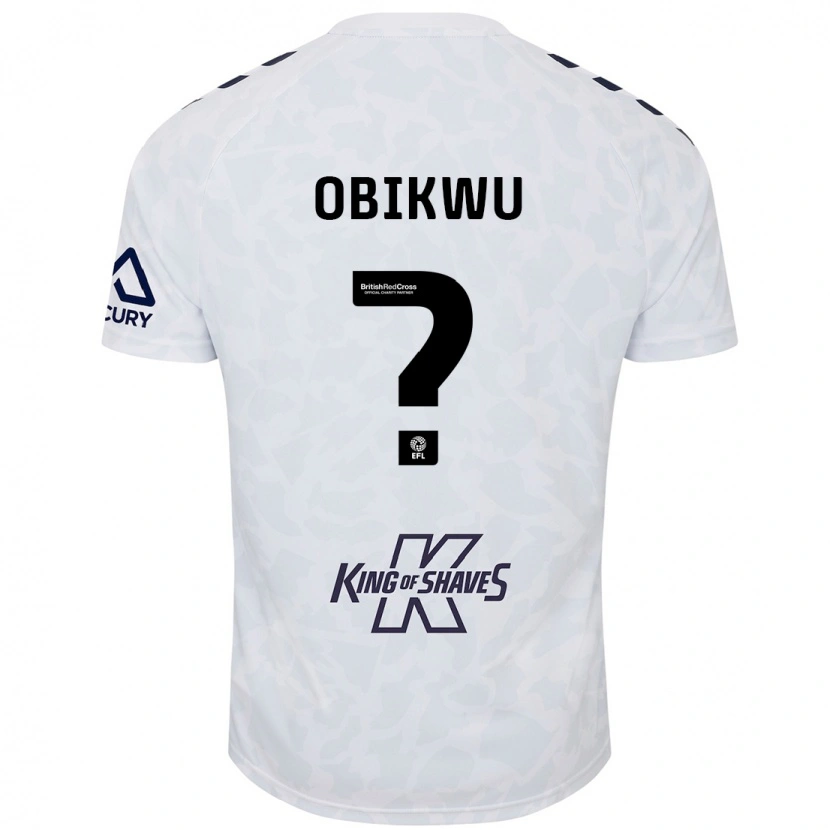 Danxen Hombre Camiseta Justin Obikwu #0 Blanco 2ª Equipación 2024/25 La Camisa México