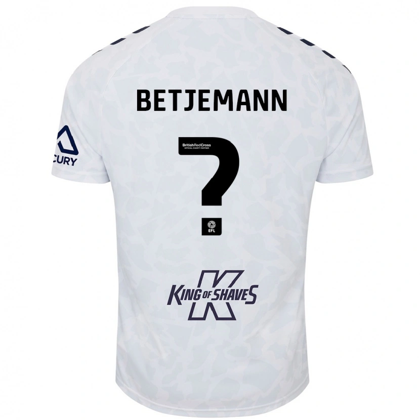 Danxen Hombre Camiseta Elliot Betjemann #0 Blanco 2ª Equipación 2024/25 La Camisa México