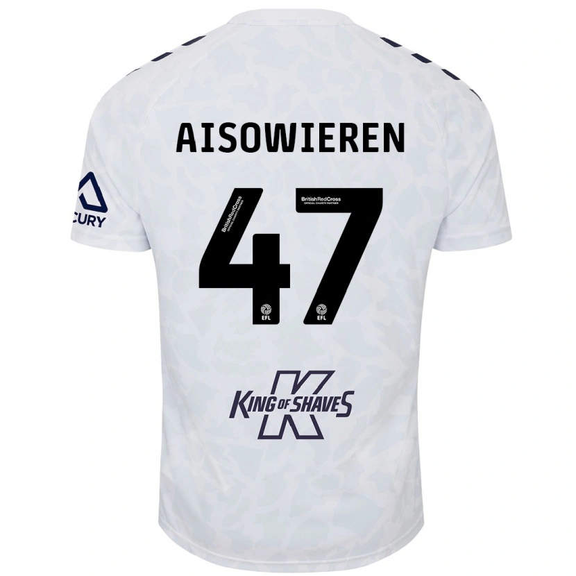 Danxen Hombre Camiseta Evan Eghosa Aisowieren #47 Blanco 2ª Equipación 2024/25 La Camisa México