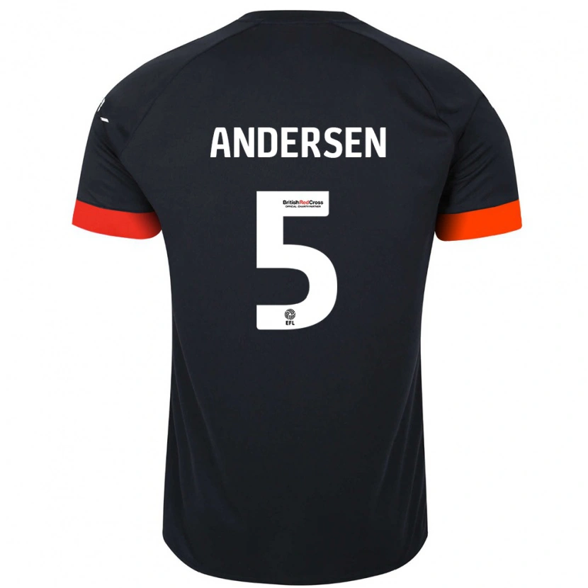 Danxen Hombre Camiseta Mads Andersen #5 Negro Naranja 2ª Equipación 2024/25 La Camisa México