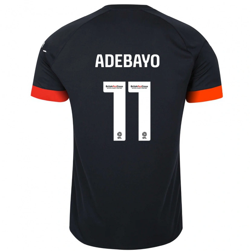 Danxen Hombre Camiseta Elijah Adebayo #11 Negro Naranja 2ª Equipación 2024/25 La Camisa México