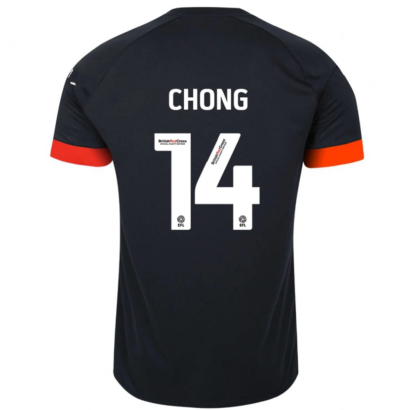 Danxen Hombre Camiseta Tahith Chong #14 Negro Naranja 2ª Equipación 2024/25 La Camisa México